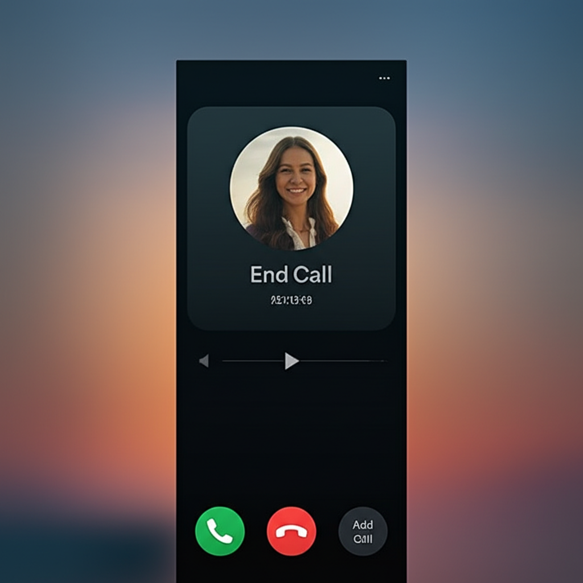 Softphone con llamada activa y controles de atención